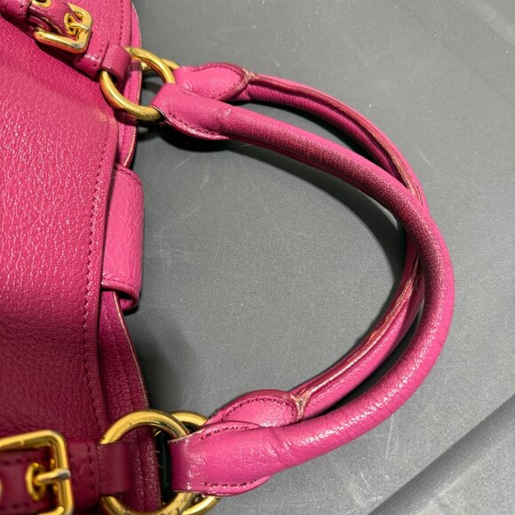 Miu Miu Madras Pink Leather Top Handle Bag - Picture 5 of 11